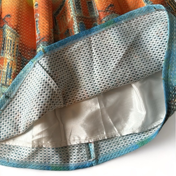 Jacquard A-Line Pleated Midi skirt, size Medium - Picture 3 of 12